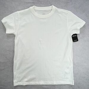 allbirds Womens Tee White Crew Neck Short Sleeve Organic Cotton Logo Size S